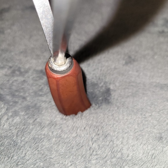 Vintage Englishtown Stainless Steel Potato Masher Bakelite Red Handle 8.25" - Picture 3 of 5